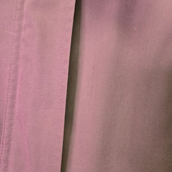 Vintage L.L. Bean Petite XL Flannel Lined Burgundy Maroon Barn Chore Jacket - Picture 11 of 13